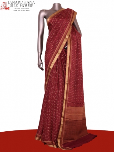 Pure Floral Zari Crepe Silk Saree